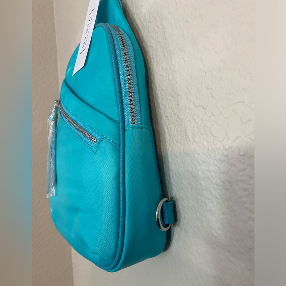Calin Collection Crossbody Bag with guitar strap || NWT || Turquoise - Picture 4 of 14